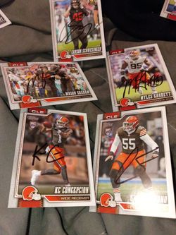 Cleveland Browns autograph lot Graham schwesinger jeudy Garrett fano