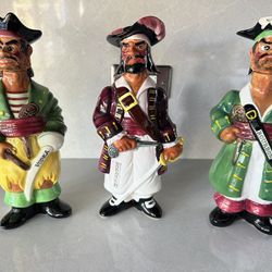 Three 1960S Swank Japan Ceramic Liquor Decanters