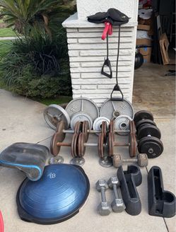 Assorted Iron Dumbbells Set