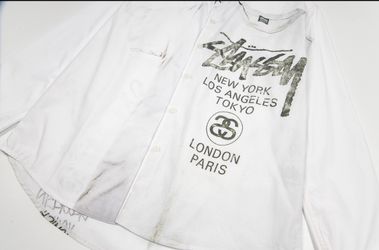 stussy button up long sleeve 