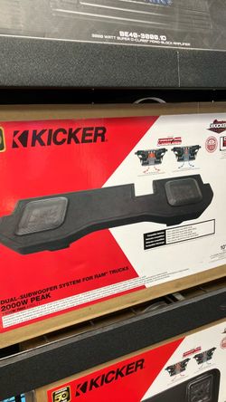 Kicker dual subwoofer system for ram trucks on sale today for 799