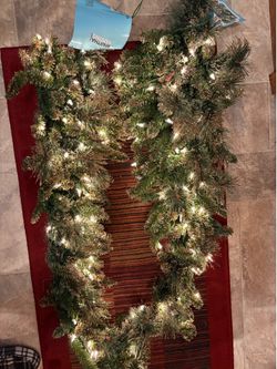 2 NEW Martha Stewart Living 42 In Golden Glitter Pine Tear Drop Indoor / Outdoor