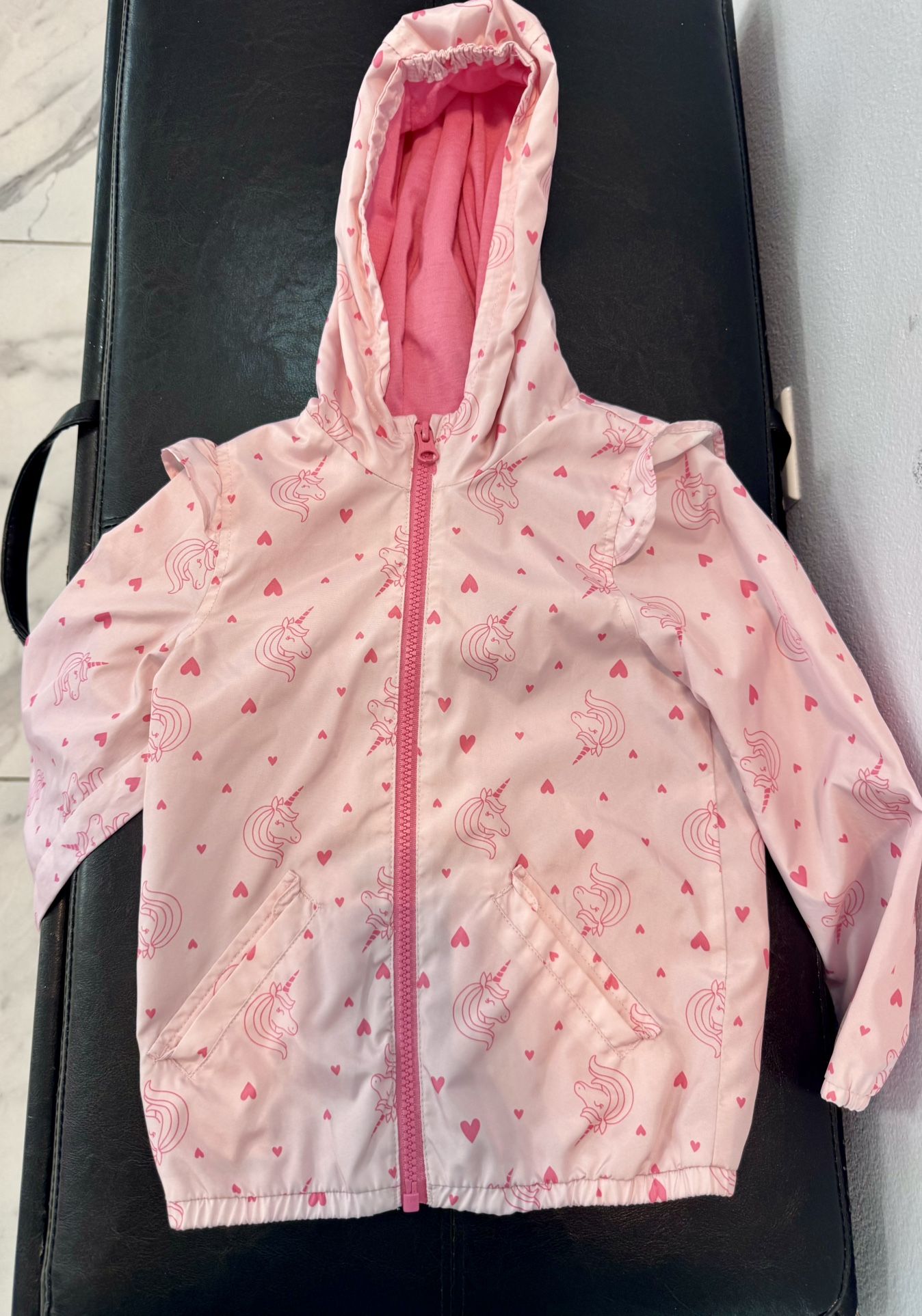 Carter’s Girls Unicorn Pink Raincoat size 4T