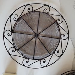 Pier One wire scroll plate chargers with matching napkin holders