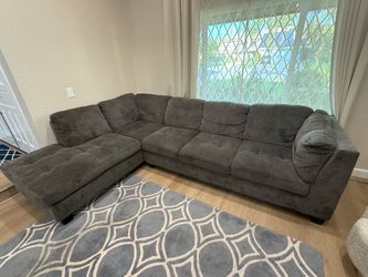 Gray sectional couch