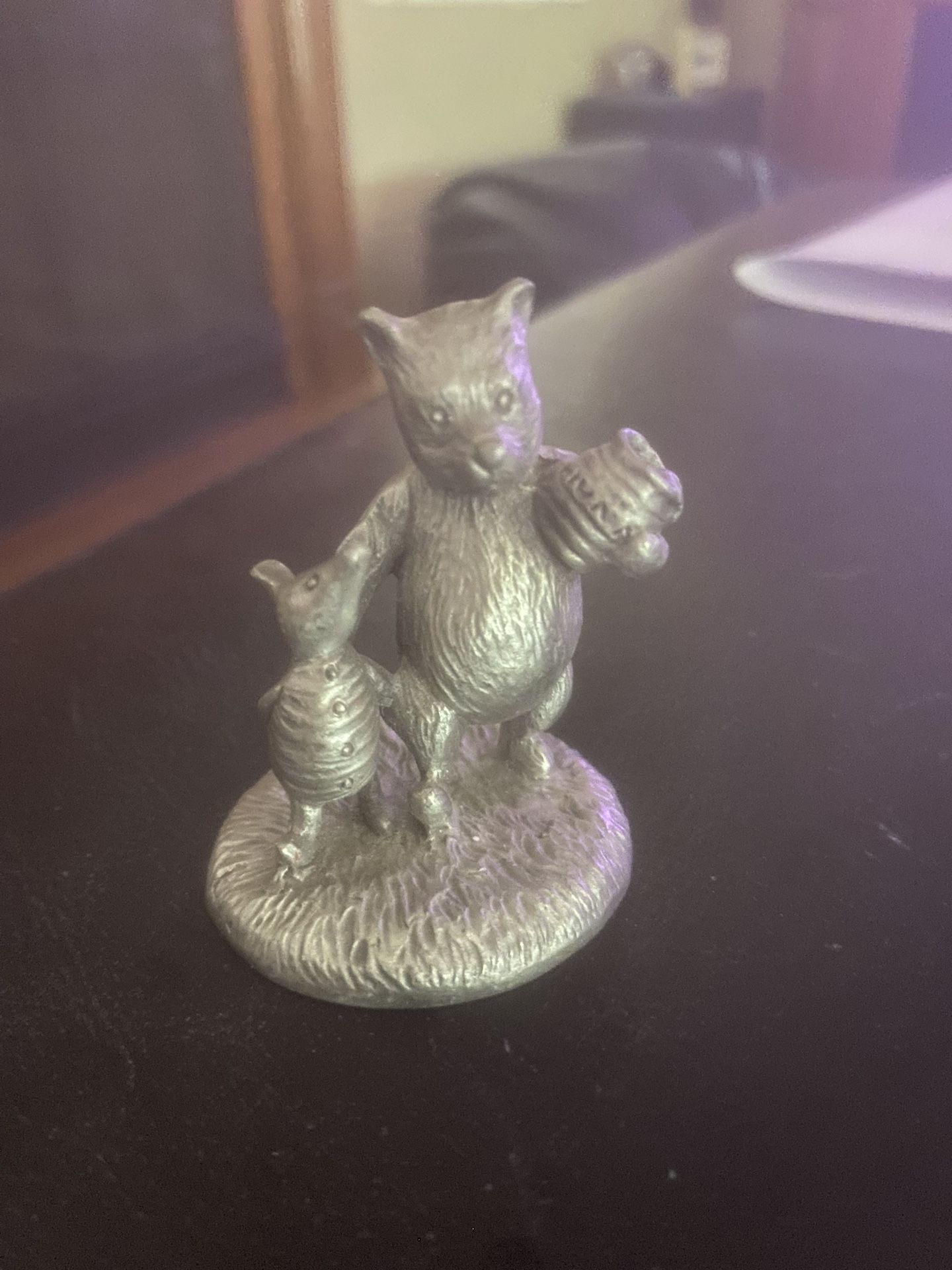 Classic Disney Winnie The Pooh And Piglet Pewter Figurine