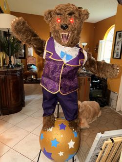 Large Barnaby The Bear Halloween Animatronic Huge 5ft 10 inches Tall