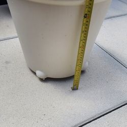 White Rolling IKEA PS FEJÖ Plant Pot
