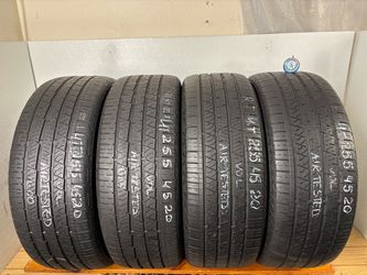 Set 4 tires 255 45 20 Continental Crosscontact lx sport no repairs