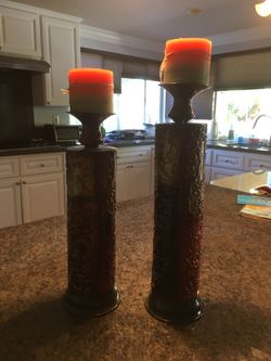 Candle stands.