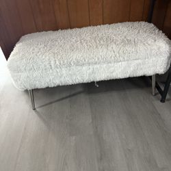 White Fluffy Bench