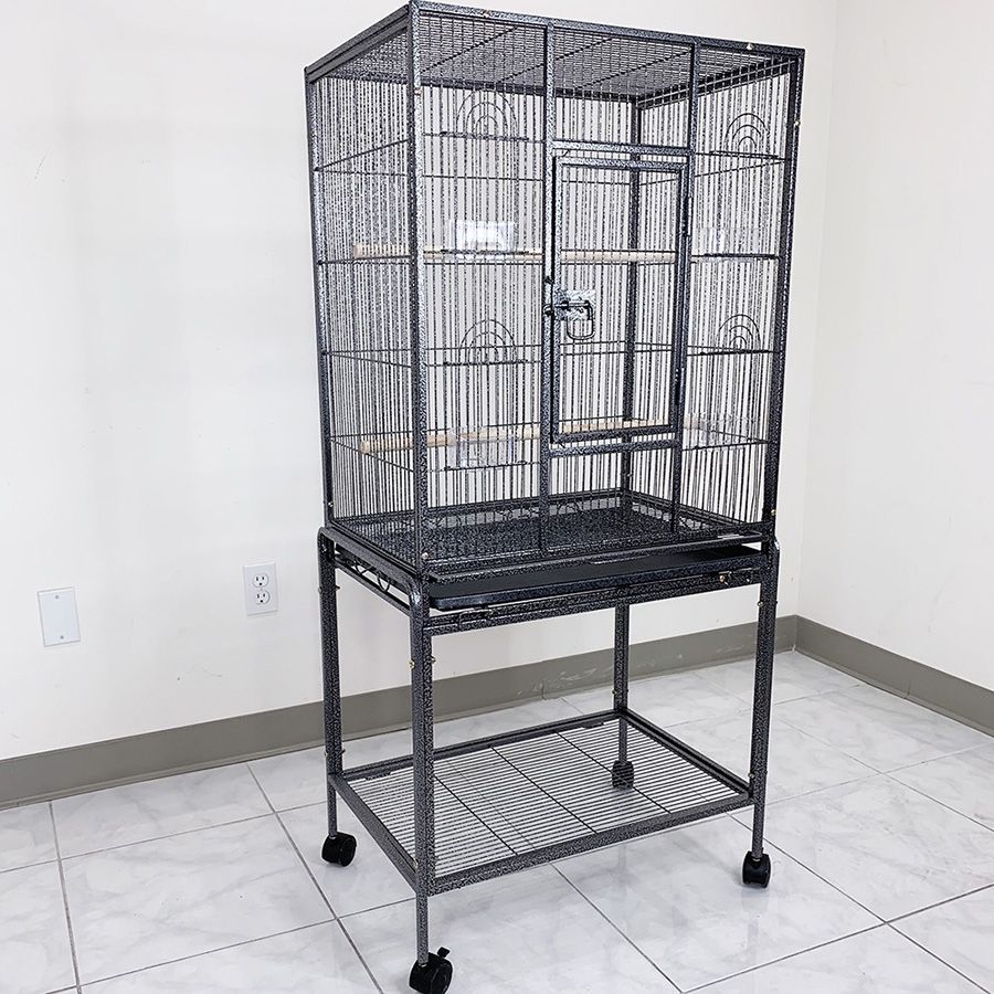 (NEW) $95 Large 53” Bird Cage for Parakeet Parrot Cockatiel Canary Finch Lovebird, Size 24x17x53”