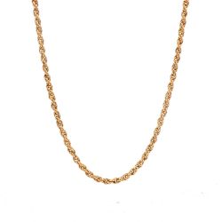 Men’s Solid 14k Yellow Gold 20-Inch Rope Necklace 10.6 Grams 11059975