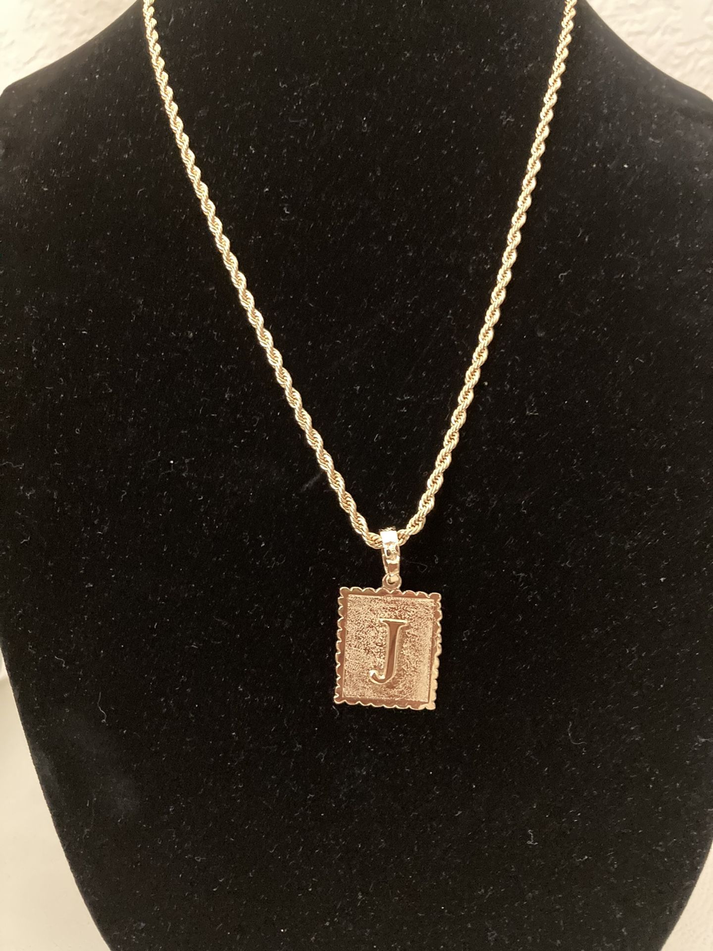 New Gold Plated Rope Chain And Letter J Pendant Jewelry & Accessories