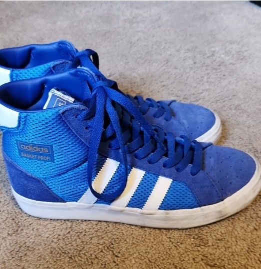 Adidas Basket Profi Blue And White High Top Sneakers