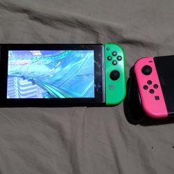 Nintendo Switch With 2 Sets Of Joycon Sticks 