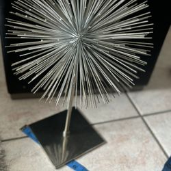 Z Gallerie Decorative scoppio sphere home decor Art  steel spiked base sculpture