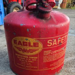 Vintage Eagle USA Red Steel Safety Gas Can