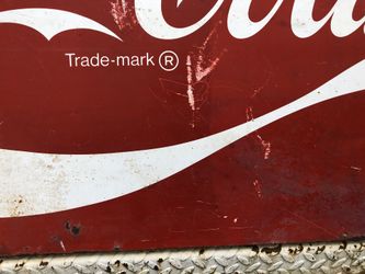 Metal Coca-Cola sign