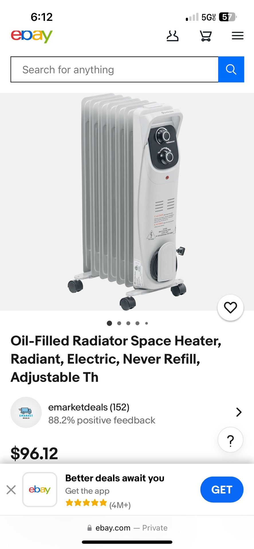 Air Choice Oil Filled Radiator Heater