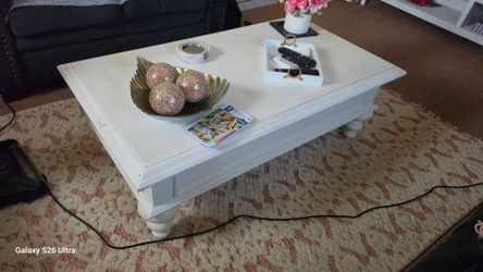 Glass desk and coffee table. Price for both