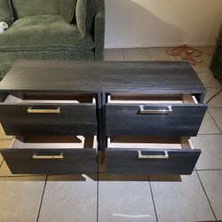 King Size Bed Frame with 2 Nightstands