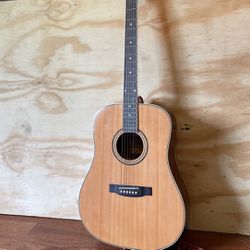 Acoustic Guitar + Custom Design Strap