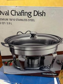 Tramontina 4.2qt Oval Stainless Steel Chafing Dish