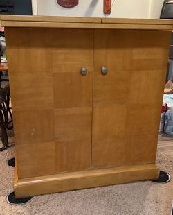 Wooden bar cabinet