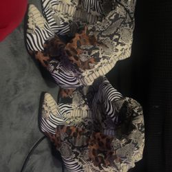 Animal Print Cow Boy Boots