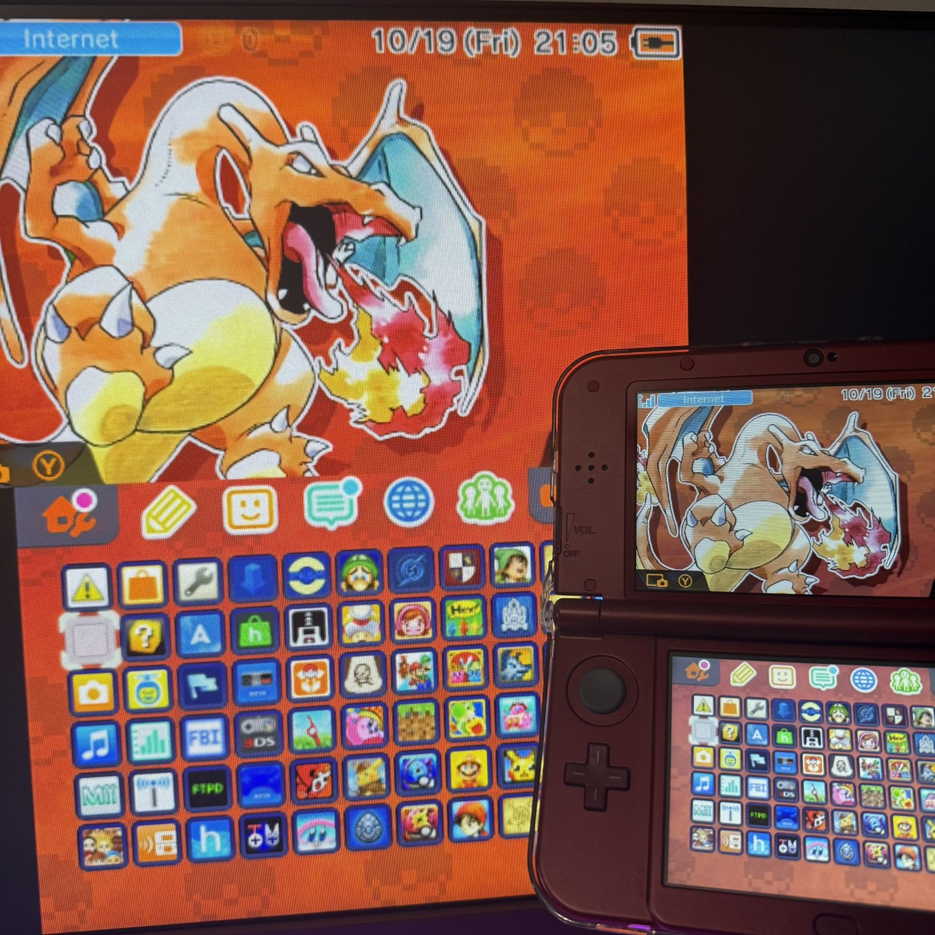 Custom Loopy Capture Card Top IPS Modded New 3DS XL USB C Red (READ DESCRIPTION)