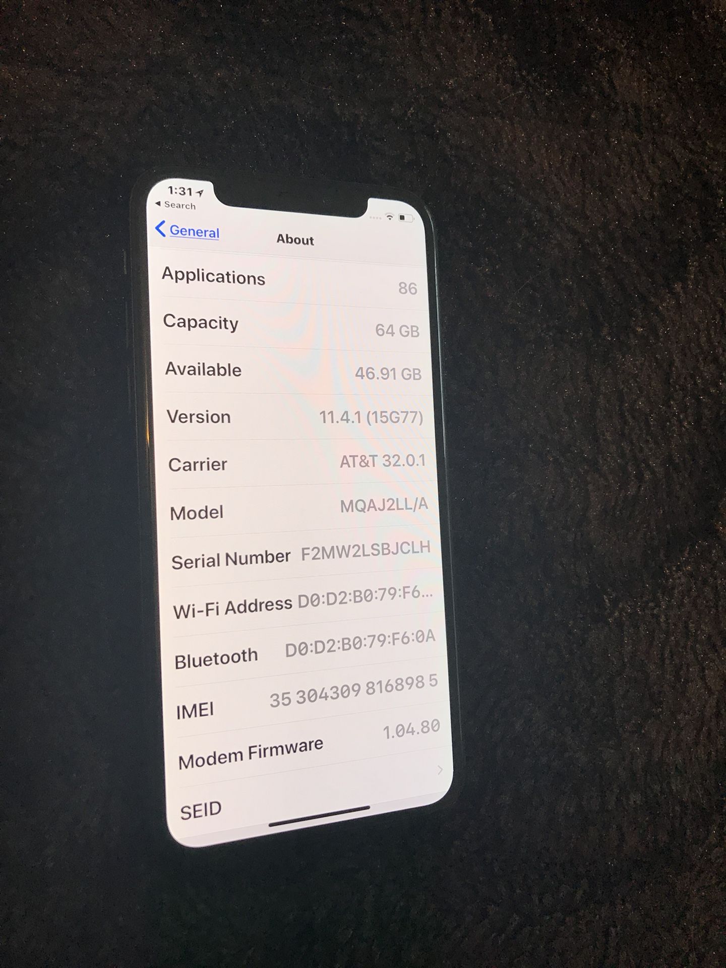 Apple iPhone X 64GB AT&T price is firm!!