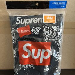 DS Supreme x Hanes Bandana Boxer Briefs Pack Black SzM (2 Boxers in 1 Pack)