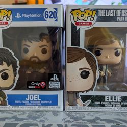 The Last Of Us Joel And Ellie Funko Pops - GameStop Exclusive 