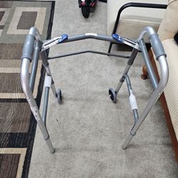 Folding Walker with Front Wheels