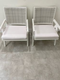 White lounge chairs