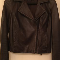 Identity by Lord & Taylor Brown Leather Jacket - Women’s Size Small