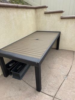 Outdoor patio furniture dining table