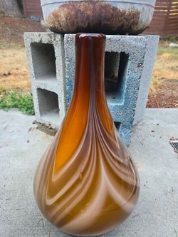 Amber Glass Vase