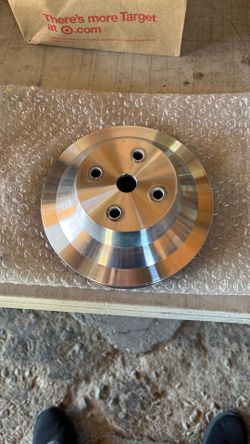 Chevy March long water pump pulley single grove