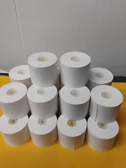 22 rolls of thermal paper typically used for point-of-sale (POS) printers and cash registers.