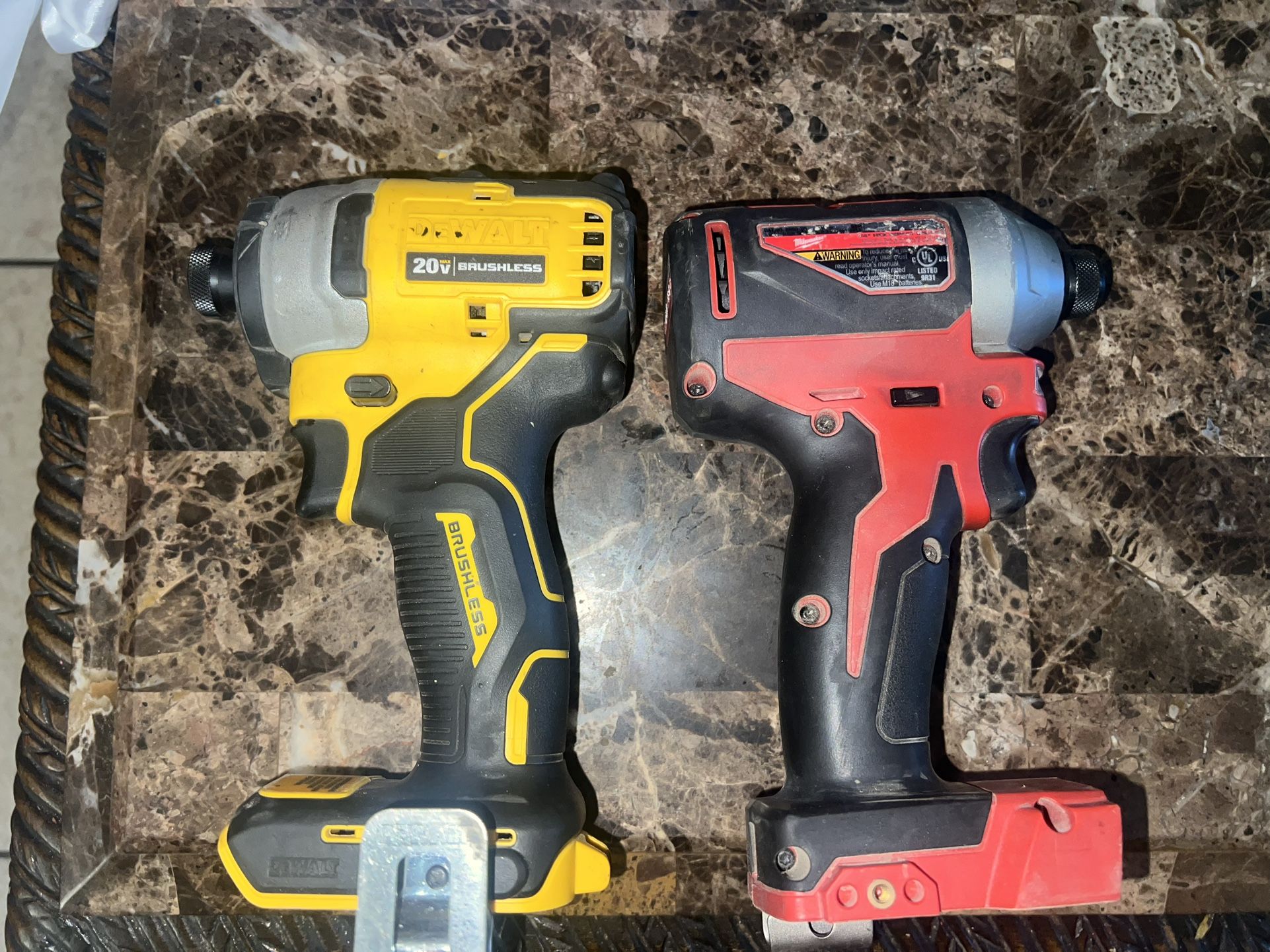 Dewalt & Milwaukee Impact Drill 