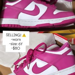 Nike Dunk White/Active Fuchsia