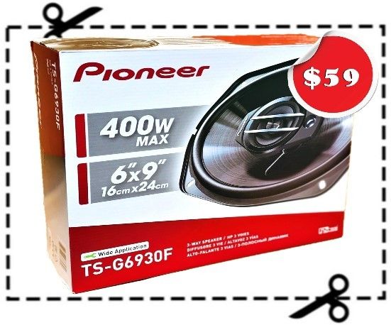 Pioneer 400 Watts Car Speakers Set 6x9 Inch 3-Way Coaxial Speaker System TS-G6930F 🚨 Payment Options Available 🚨 No Credit Needed 🚨