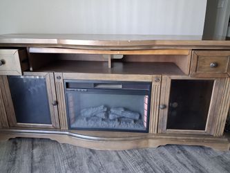 TV stand with electrical fire place