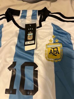 Argentina AFA #10 Messi Soccer Jersey Full set size:XL