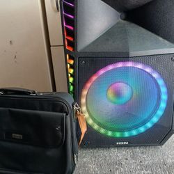 ION PORTABLE BLUETOOTH SPEAKER,  BLUE TOOTH, FM RADIO, USB/SD ,  DIGITAL EQ,, 15" SPEAKER WITH AMPLIFIER BUILT IN