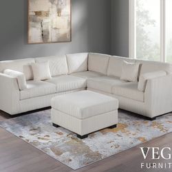 Sofa Sectional W Ottoman 