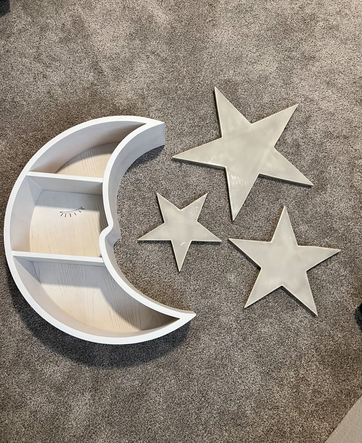 Pottery Barn Moon Bookshelf And Star Wall Art 