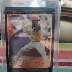Los Angeles Angels Francisco Rodriguez 02 Bowman Chrome Prospects Rookie Baseball Card 